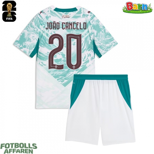 Portugal Joao Cancelo #20 Bortaställ Barn VM 2026 Kortärmad (+ Korta byxor)
